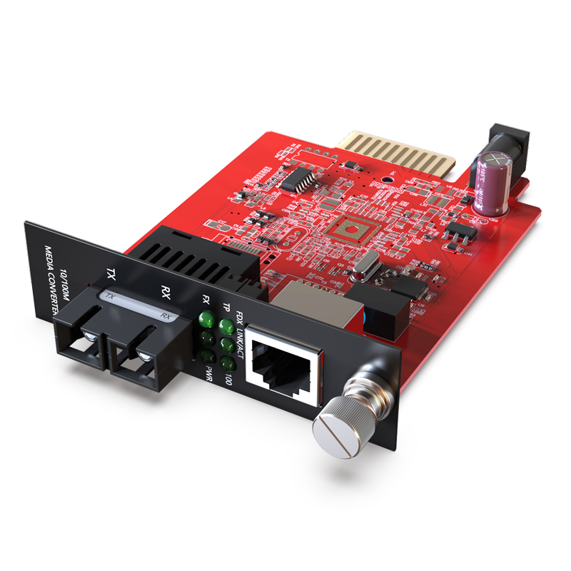 多模雙纖 插卡式光纖收發(fā)器