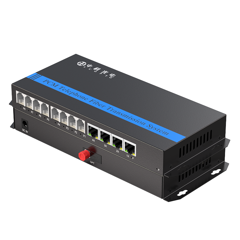 8路電話(huà)+4路百兆網(wǎng)絡(luò)物理隔離 FC接口