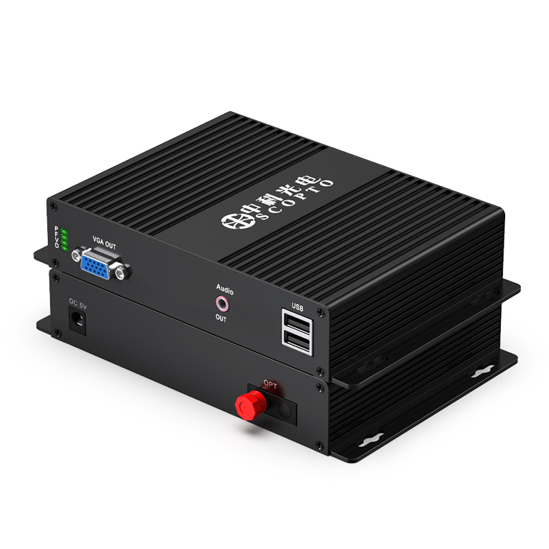 超清VGA光端機(jī) 獨(dú)立音頻+USB FC接口